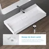 doporro Lavabo Suspendu avec Bonde Vasque à Poser Blanc Voir les images du produit 3