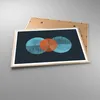 Gerahmtes Poster - Rahmen in heller Eiche - Abstraktion Produktbild-Vorschau 3