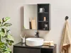 BELIANI Badezimmer Wandschrank mit Spiegelschrank Schwarz Produktbild-Vorschau 2