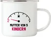 Mutter von 5 Kindern Emaille Tasse Lustig Energielos Tank Produktbild-Vorschau 1