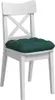 A white wooden chair with a dark green cushion. Náhľad obrázku produktu