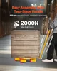 A person is using a furniture dolly to move a large wooden crate in a warehouse. Podgląd zdjęcia produktu