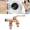 Doppelhahn Wasserhahn 3/4 Zoll Messing frostbeständig 2 Ausgänge Voir les images du produit