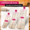 A diagram showing different sizes of wooden slatted bases for a bed or sauna, with measurements indicated. Produktbild-Vorschau
