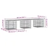 vidaXL Banc de jardin en gabions 203x44x42 cm bois massif Voir les images du produit 7