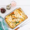 Relaxdays ovenschalen set, glas, 3 formaten, vierkant, Productafbeelding-voorbeeld 2