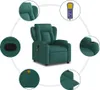 vidaXL Massagesessel Dunkelgrün Stoff Produktbild-Vorschau 6