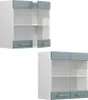 Hängeschrank Vicco R-Line Blau-Grau 60 cm mit Glastüren, Produktbild-Vorschau 6