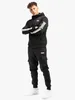 Pánske tepláky s kapucňou regular fit BULOUGH Black/White L Náhľad obrázku produktu 3