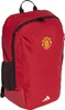 A red Manchester United backpack with the team's logo and Adidas stripes. Podgląd zdjęcia produktu