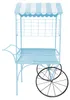 Blumenwagen Vintage Metall blau Dekowagen Buffetwagen auf Produktbild-Vorschau 4