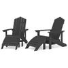 vidaXL Chaises de jardin Adirondack 2 pcs. avec tabourets Voir les images du produit 1