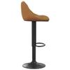 A single brown velvet bar stool with a black metal base and adjustable height. Produktbild-Vorschau