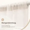 Scheibengardine Leinen Bistrogardine mit Pompon Quaste Produktbild-Vorschau 6