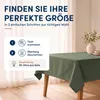Leinen Tischdecke 140 cm rund dunkelgrün Produktbild-Vorschau 5