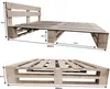 Lermowood Palettenbett M2 200 x 200 cm mit Kopfteil Natur Produktbild-Vorschau 3