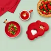 Médard de Noblat 3-tlg. Kindergeschirrset MIAM 3-teilig rot Produktbild-Vorschau 2