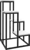 Metall Blumenregal 4 Etagen Indoor Outdoor 34x34x70 cm Produktbild-Vorschau 1