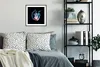 MuchoWow® MuchoWow® Gerahmtes Poster Qualle - Blau - Rosa Produktbild-Vorschau 2