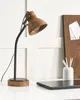 BELIANI Stolní lampa tmavě hnědé mangové dřevo s černým Náhled obrázku produktu 4
