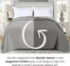 A bed with a reversible blanket displayed. Náhled obrázku produktu