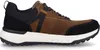 Side view of a brown and black sneaker. Voir les images du produit