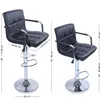 Two black bar stools with dimensions indicated by measurement lines and text. Náhled obrázku produktu