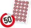 itenga 24x Sticker "50" Verkehrsschild (Motiv 106) Produktbild-Vorschau 1