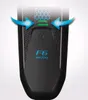 Close-up of a black electric shaver with blue arrows pointing to indicator lights. Anteprima dell’immagine prodotto