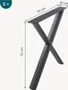 Tischgestell 'Klixjö' 2er-Set Stahl X Form 72 x 70 x 10 cm Produktbild-Vorschau 6