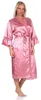 Damen 2 Teiler Kimono Negligé Nachtmantel Satinrobe mit Produktbild-Vorschau 4