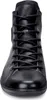 A close-up, front-facing view of a black leather boot. Produktbild-Vorschau