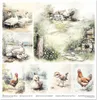 Satz Scrapbooking-Papiere 30x30 - Itd Kollektion - Cottage Anteprima dell’immagine prodotto 2