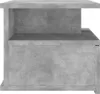 A side view of a concrete-gray hanging nightstand. Náhled obrázku produktu