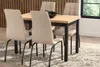 Stół do jadalni 68 x 120 cm kolor czarny i dąb złoty craft Podgląd zdjęcia produktu 3