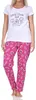 Normann Damen Schlafanzug kurzarm mit langer Pyjamahose - Produktbild-Vorschau 3