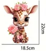 GKA großes Bügelbild süße Giraffe mit Rosen und Kulleraugen Produktbild-Vorschau 2