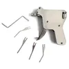 A lock pick gun and several lock pick attachments are laid out on a white background. Náhled obrázku produktu