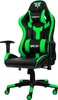 A black and green gaming chair is shown against a white background. Produktbild-Vorschau