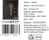 Handa - Kinkiet LED 120 cm, 20W, Czarny Podgląd zdjęcia produktu 5