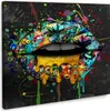 Lippen Street Art Pop Art Wandbild Leinwandbild Kunstdruck Produktbild-Vorschau 1