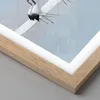 Gerahmtes Poster - Rahmen in heller Eiche - Vögel Kraniche Produktbild-Vorschau 2