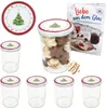 A set of glass jars with lids, some filled with cookies, and a recipe booklet. Anteprima dell’immagine prodotto