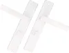 Two white door handles with mounting plates are shown against a white background. Produktbild-Vorschau