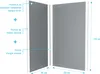 Pack 2 Panneaux Muraux en Aluminium Silver 120+90x210 cm + Voir les images du produit 4