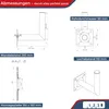 PremiumX 25cm Wandhalter Aluminium für Wandmontage Produktbild-Vorschau 4