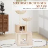 COSTWAY Kratzbaum 122cm mit Katzenhöhle, Katzenbaum mit 2 Produktbild-Vorschau 4