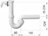 Dallmer Röhren-Siphon 100/1 m 1 Waschgeräte-Anschluss 11/2 Podgląd zdjęcia produktu 7