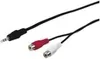 Wentronic Goobay 3,5mm-Klinke-/Cinch-Adapterkabel, Schwarz, Produktbild-Vorschau 2