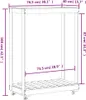 vidaXL Stojak na drewno opałowe z kółkami 76,5x40x108 cm Podgląd zdjęcia produktu 8
